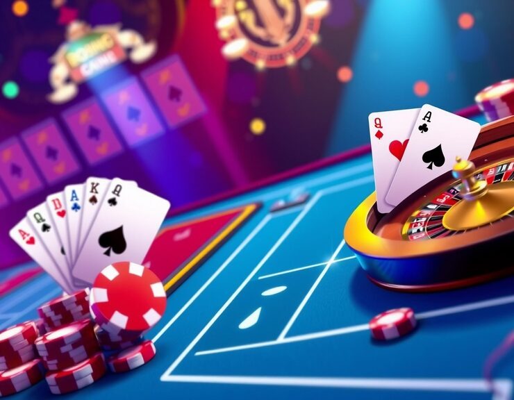 live casino mobile app interface showing live-dealer table selection and account menu
